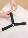 4Pcs Adjustable Elastic Bed Sheet Straps – Non-Slip Fasteners for Mattress, Sofa, Tablecloth – Universal Fit Sheet Holders & Clips - Image 10